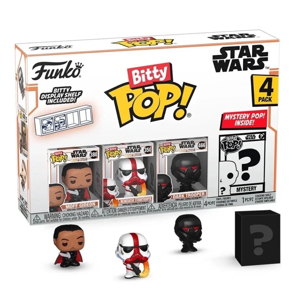 Funko Bitty Pop Star Wars Mandalorian 4 Pack Moff Gideon Stormtrooper NWT